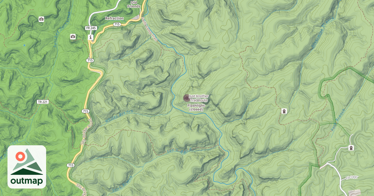 Map of Just Another Trad Route
