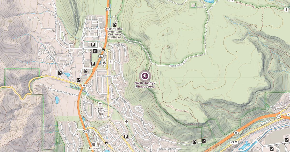 Map preview of North Quarry / Pinnacle Area