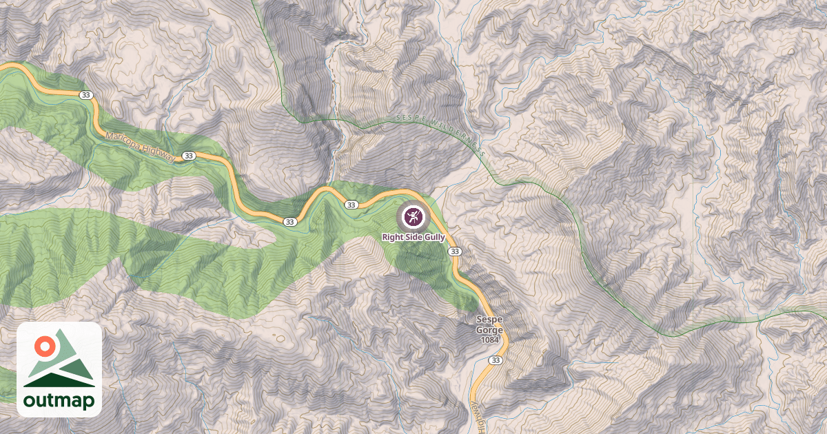 Map of Right Side Gully