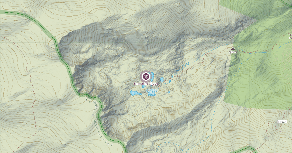 Map preview of Emmaline Cirque