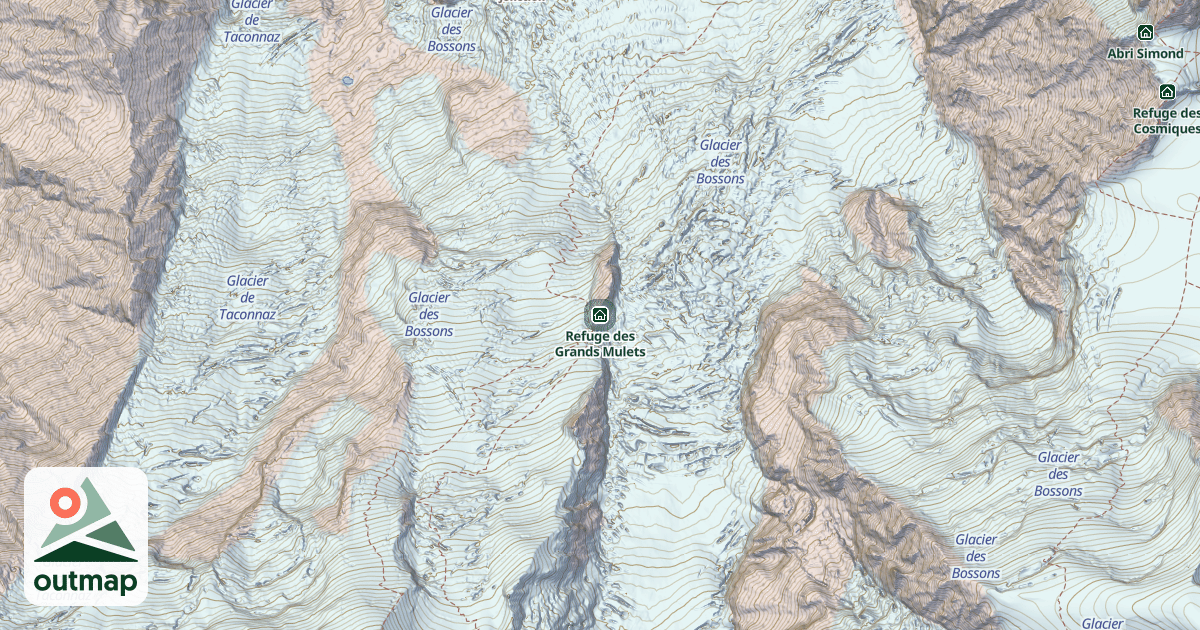 Map of Refuge des Grands Mulets