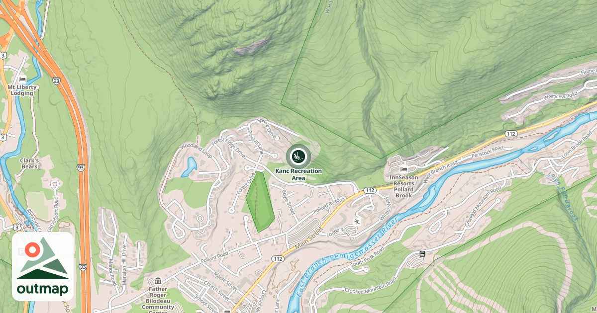Map of Kanc Recreation Area