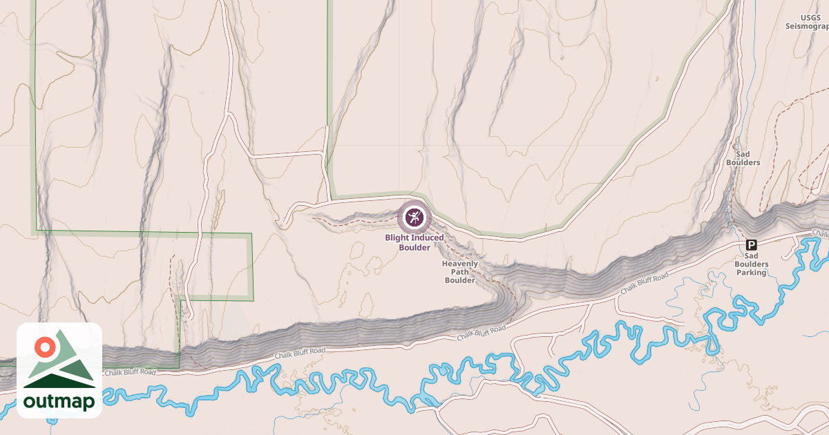 Map of Blight Induced Boulder