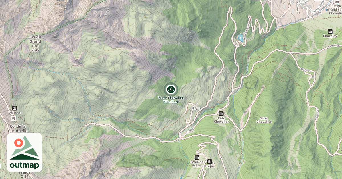 Map of Serre Chevalier Bike Park