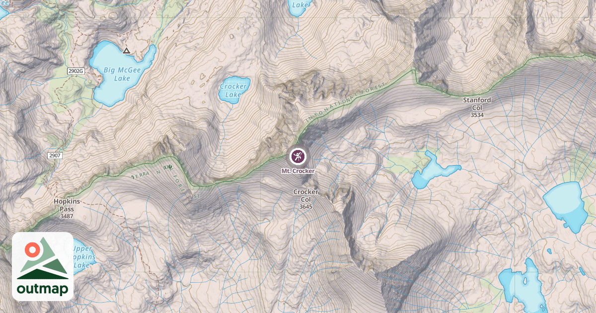 Map of Mt. Crocker
