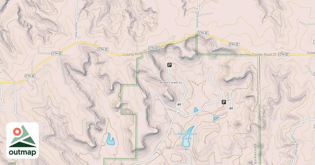 Map of Wright's Arete