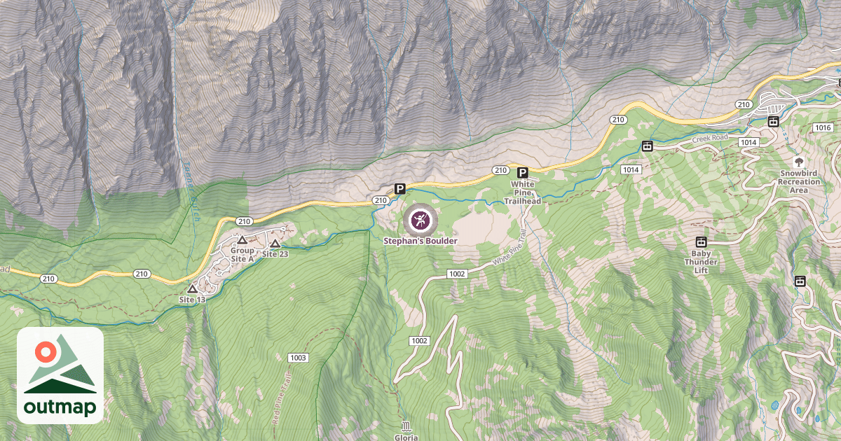Map of Stephan's Boulder