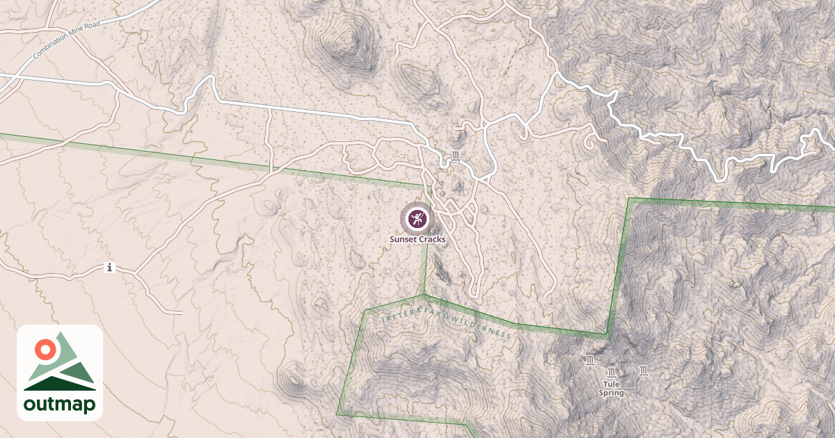 Map of Sunset Cracks