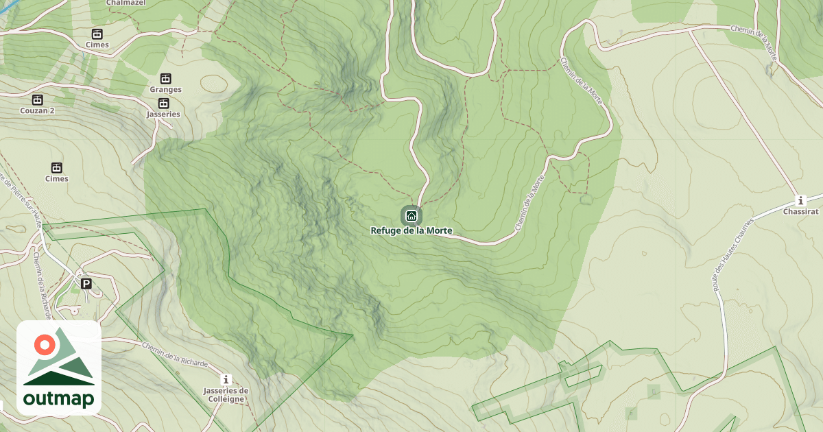 Map of Refuge de la Morte