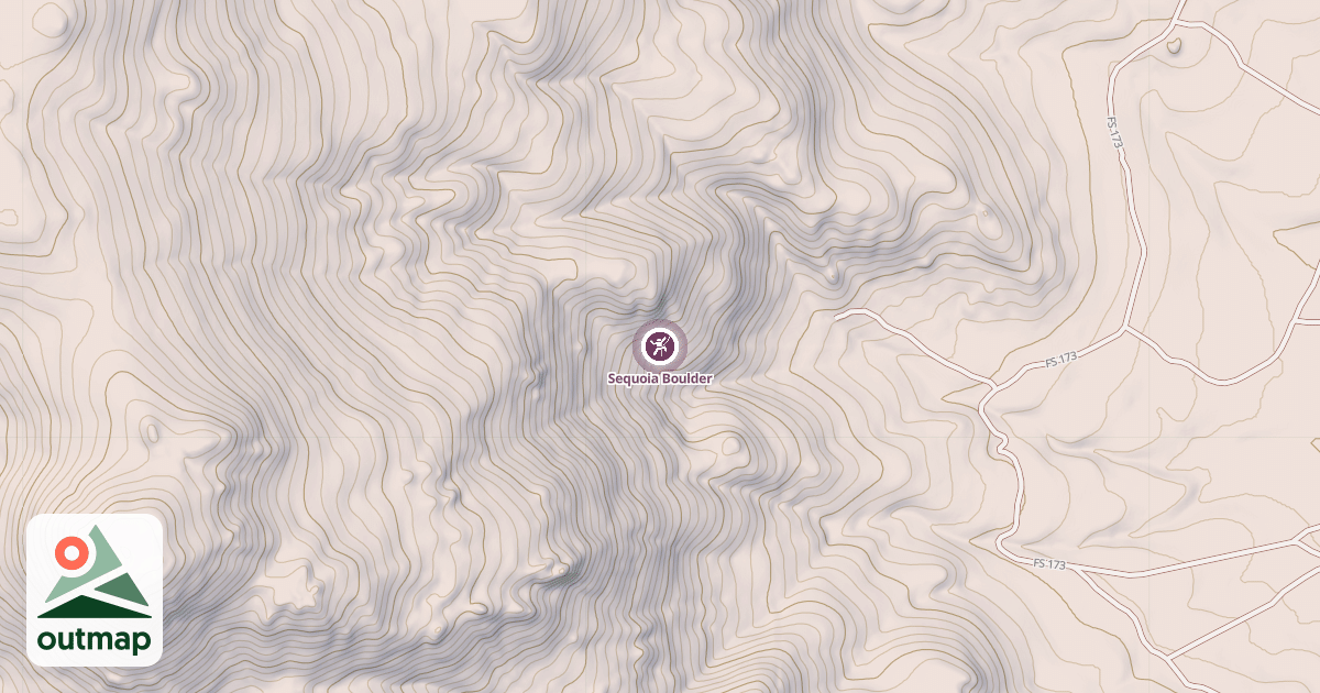 Map of Sequoia Boulder