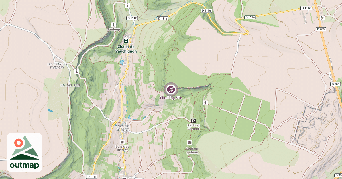 Map of Climbing Site
