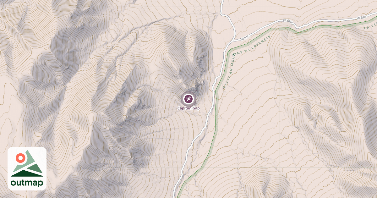 Map of Capitan Gap