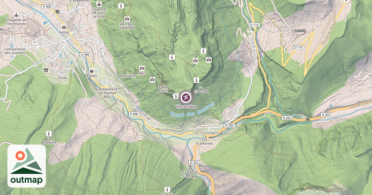 Map of Vire du bas