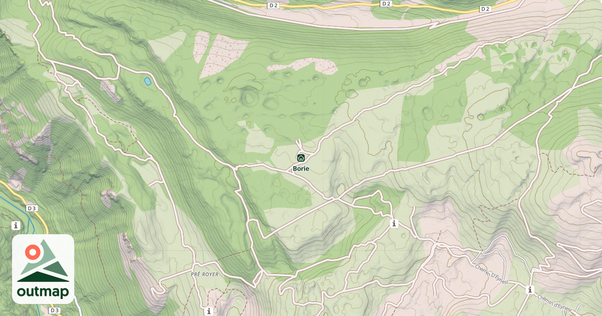 Map of Borie