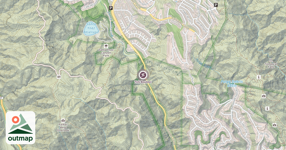Map of Tick Boulder