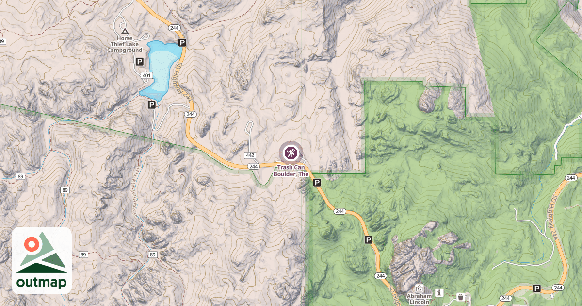 Map of Trash Can Boulder, The