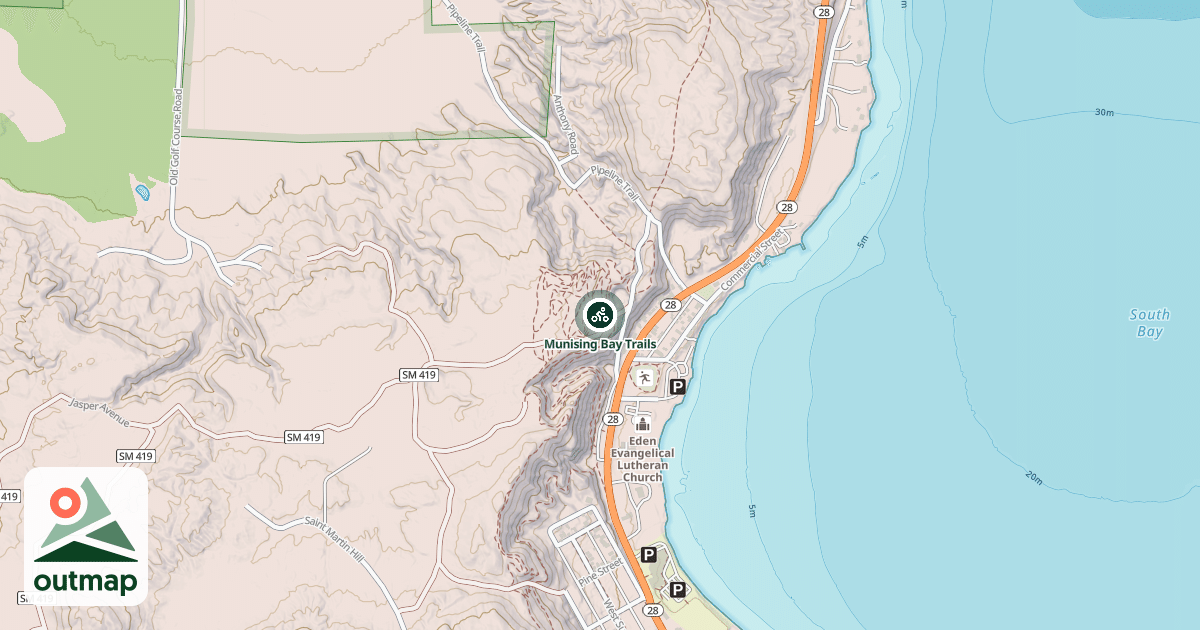 Map of Munising Bay Trails