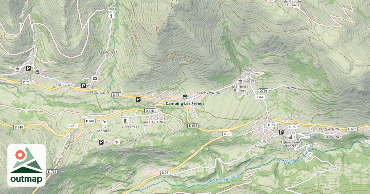 Map of Camping Les Frênes