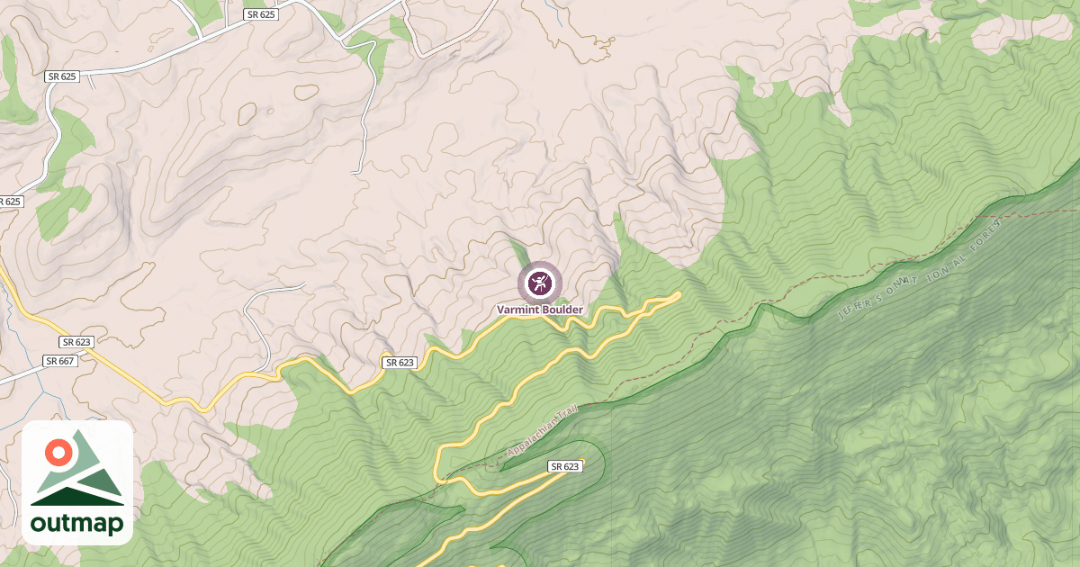 Map of Varmint Boulder
