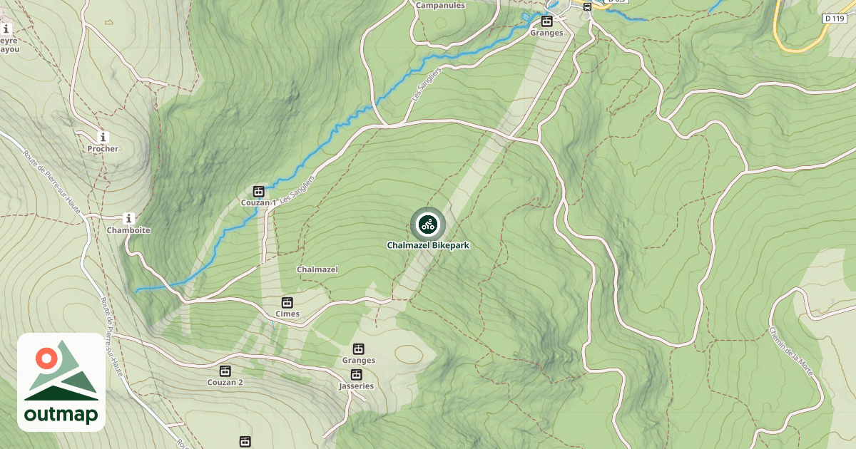Map of Chalmazel Bikepark
