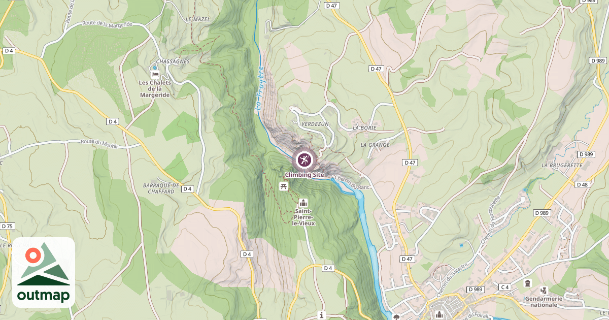 Map of Climbing Site