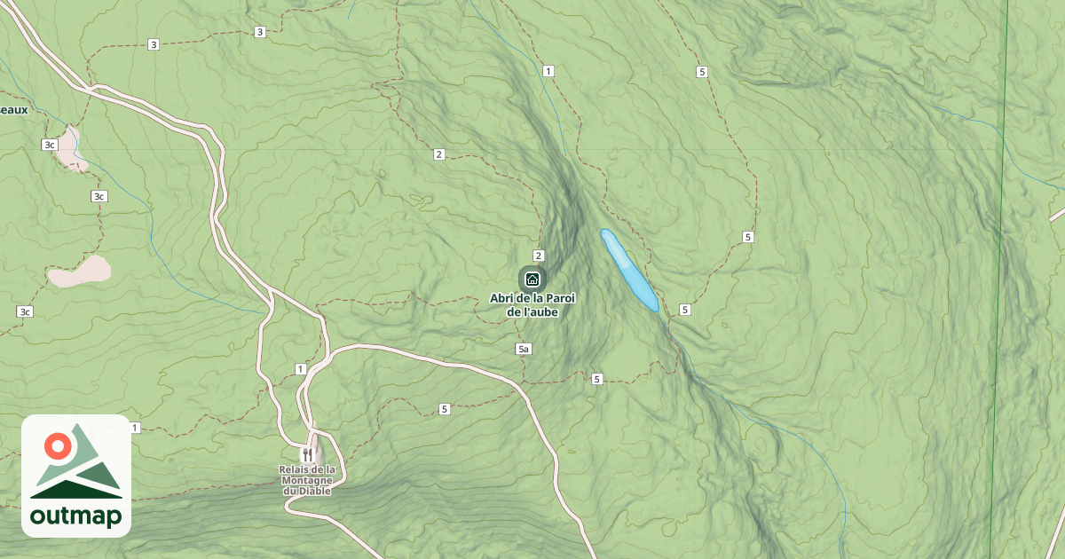 Map of Abri de la Paroi de l'aube
