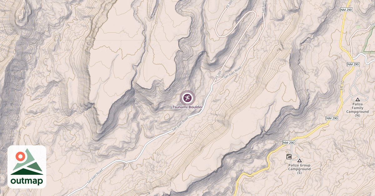 Map of Tsunami Boulder