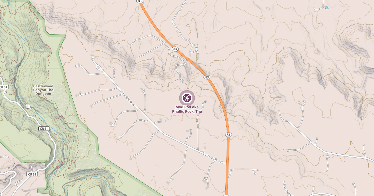 Map preview of Mod Pod aka Phallic Rock, The