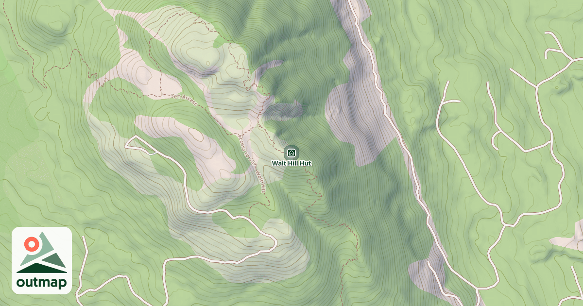 Map of Walt Hill Hut