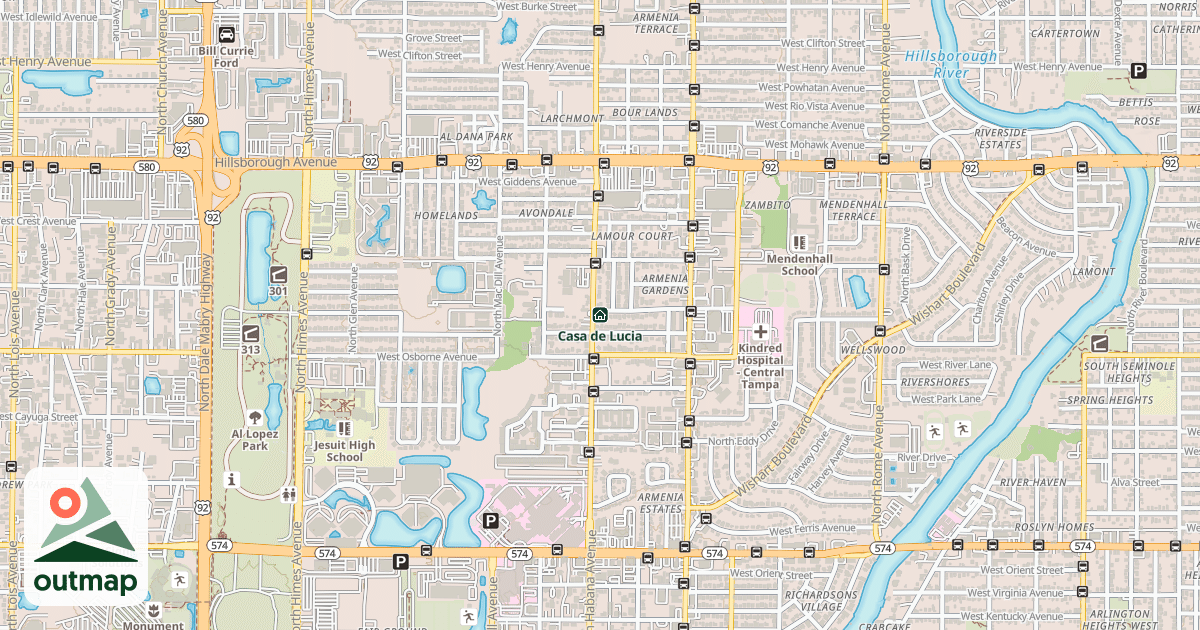 Map of Casa de Lucia