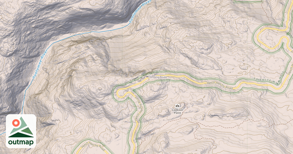 Map of Climbing Route