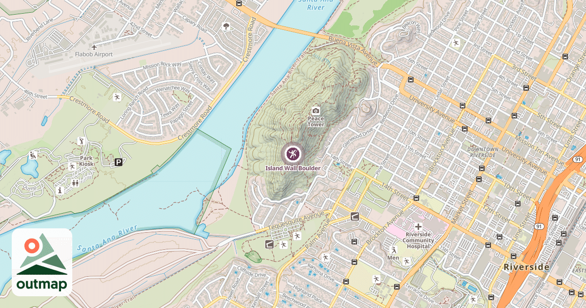 Map of Island Wall Boulder