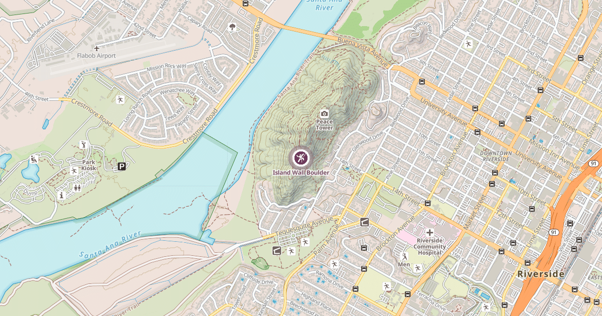 Map preview of Island Wall Boulder