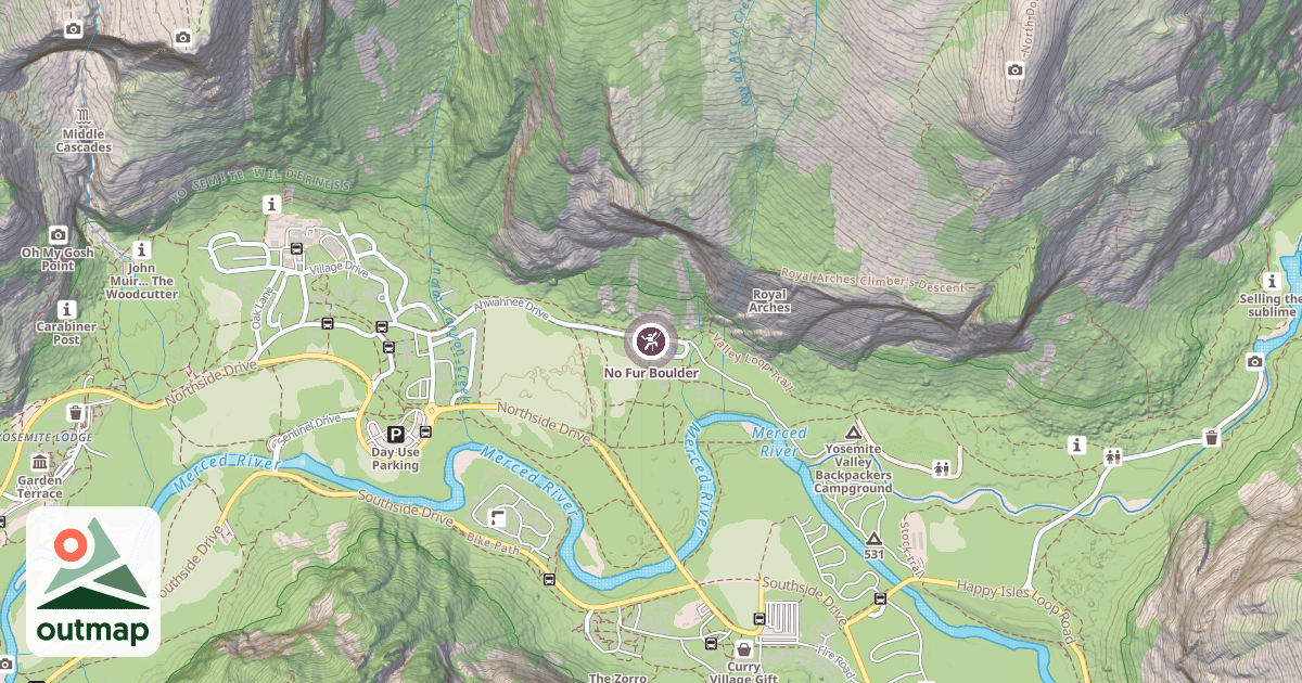 Map of No Fur Boulder