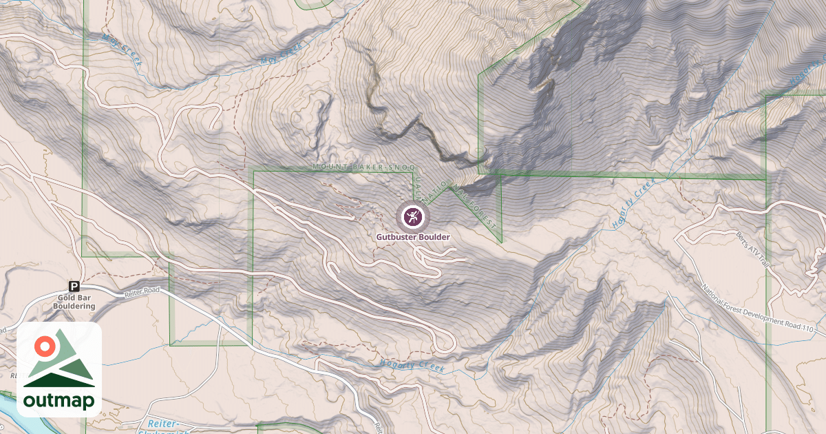 Map of Gutbuster Boulder