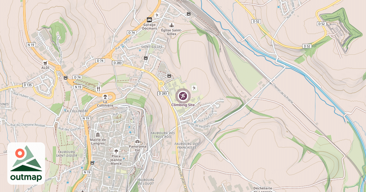 Map of Climbing Site