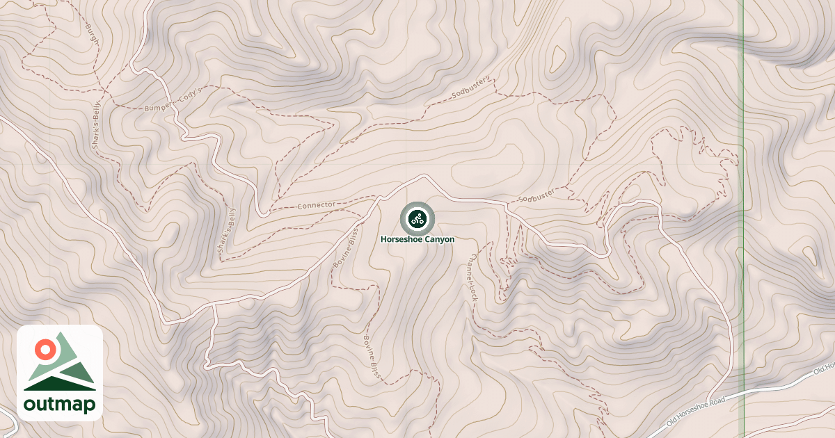 Map of Horseshoe Canyon
