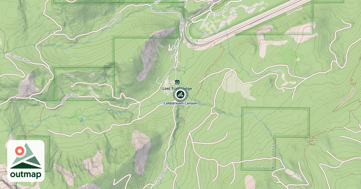Map of Coldstream Canyon