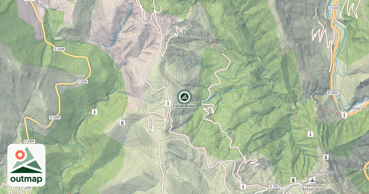 Map of Col de Brouis