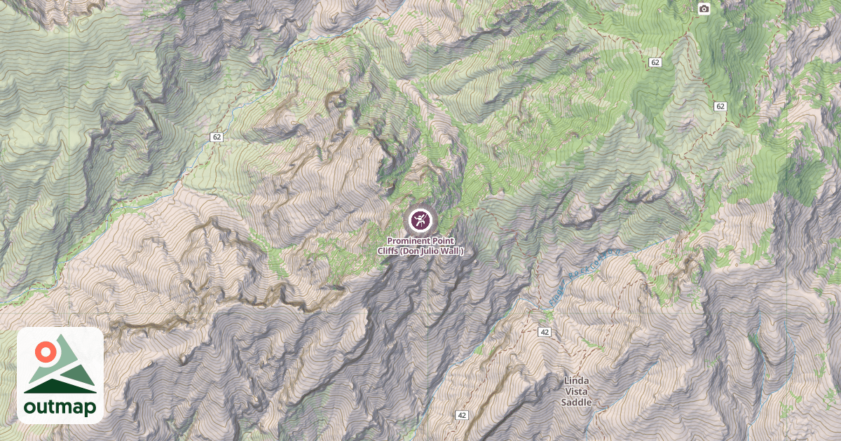 Map of Prominent Point Cliffs (Don Julio Wall )