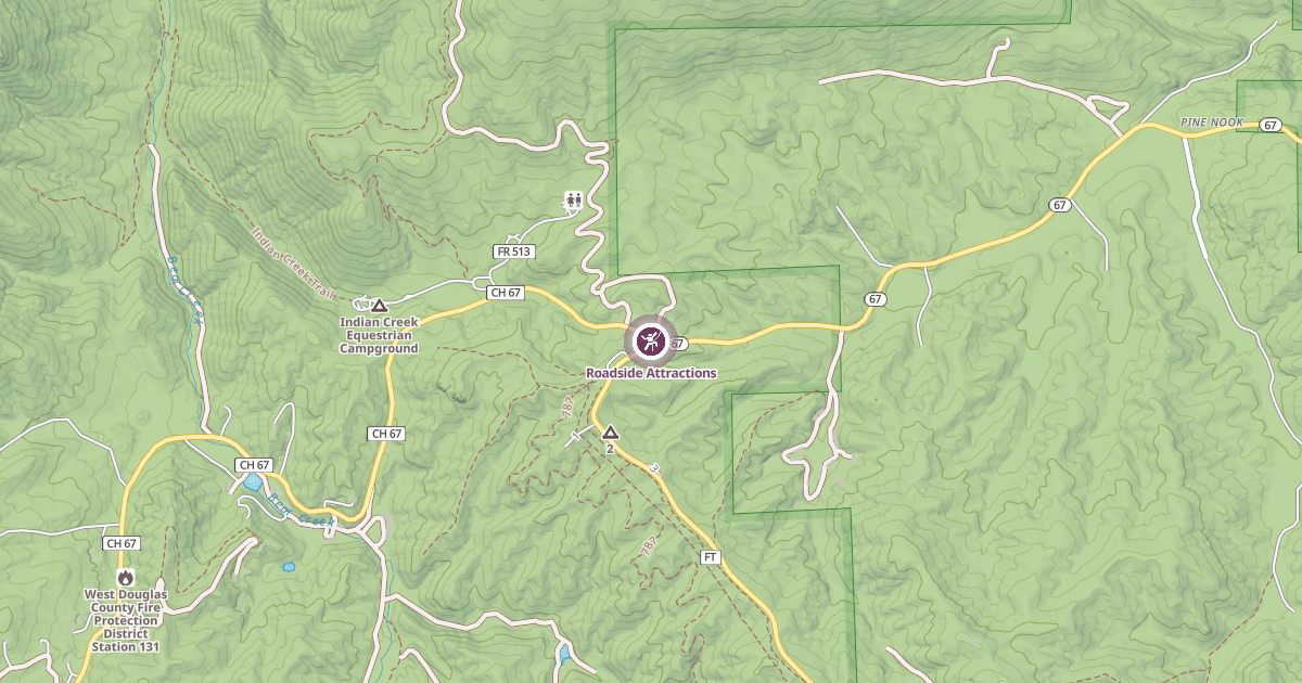 Map preview of Roadside Attractions