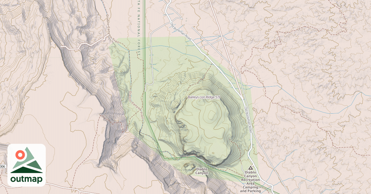 Map of Baileys con Ridge