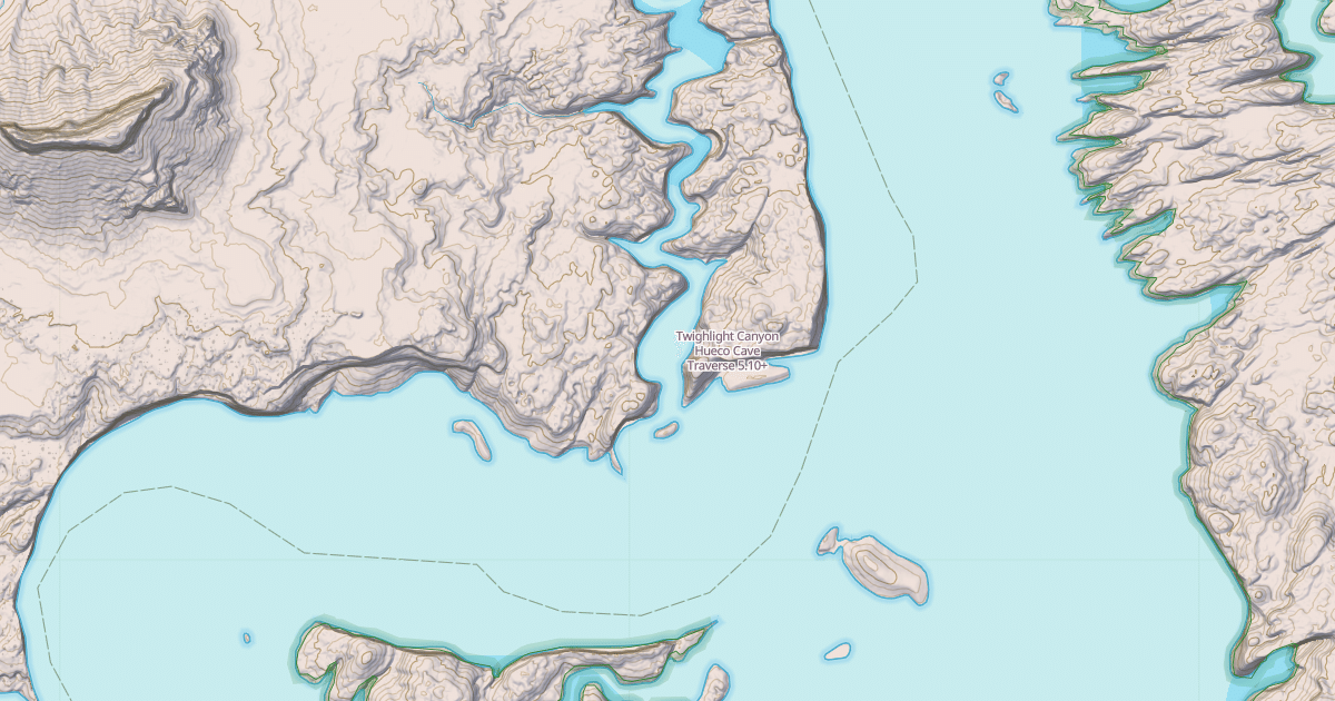Map preview of Twighlight Canyon Hueco Cave Traverse