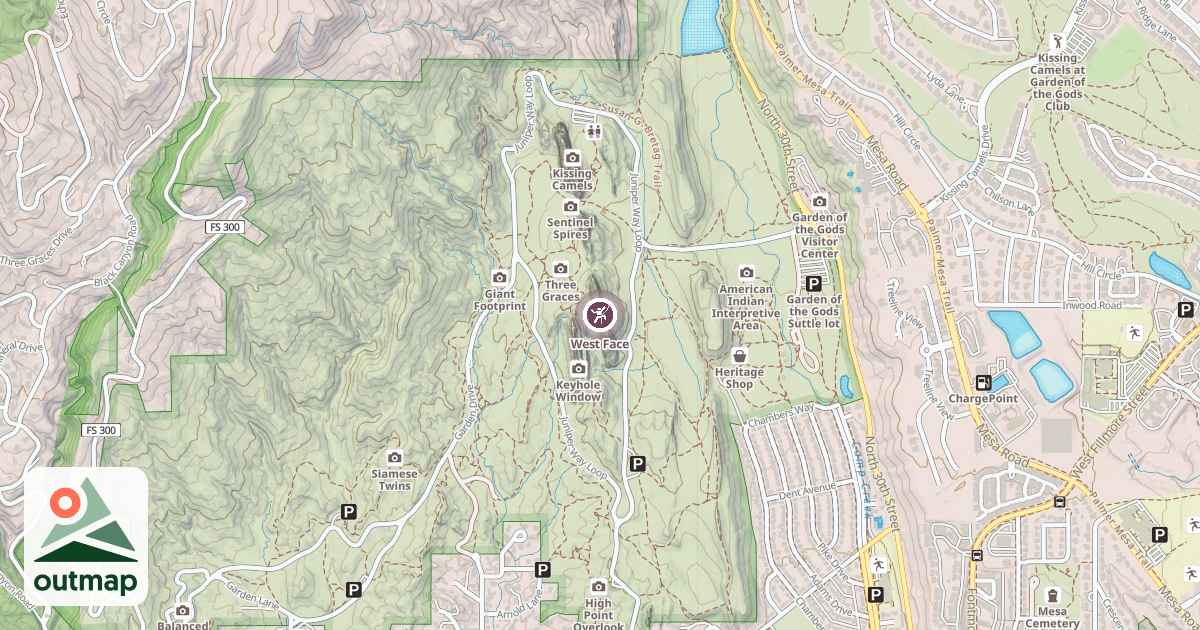 Map of West Face