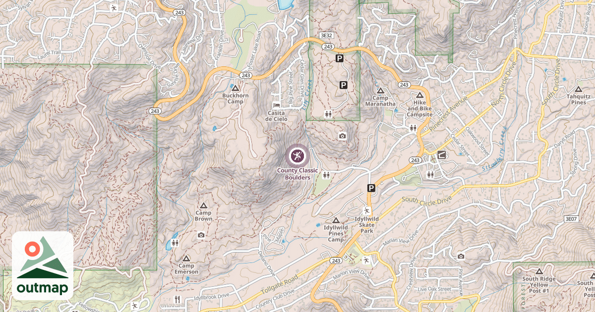 Map of County Classic Boulders