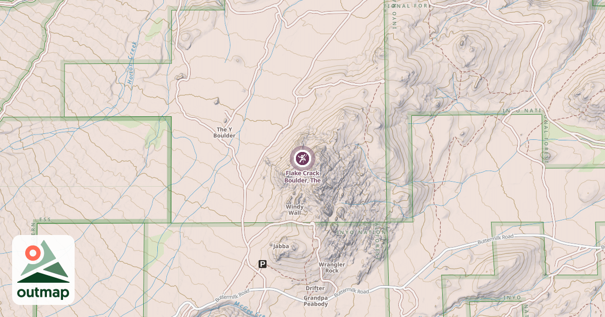 Map of Flake Crack Boulder, The