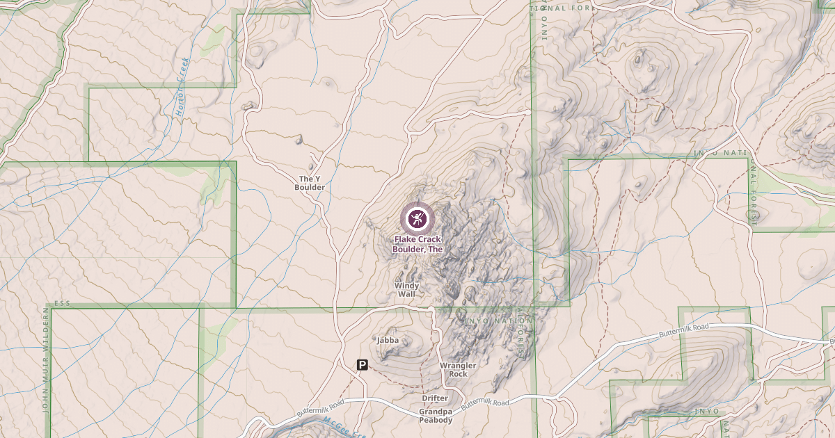 Map preview of Flake Crack Boulder, The
