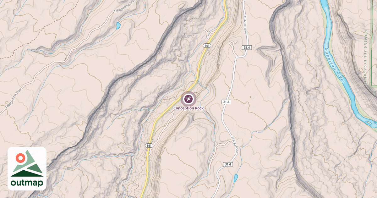 Map of Conception Rock