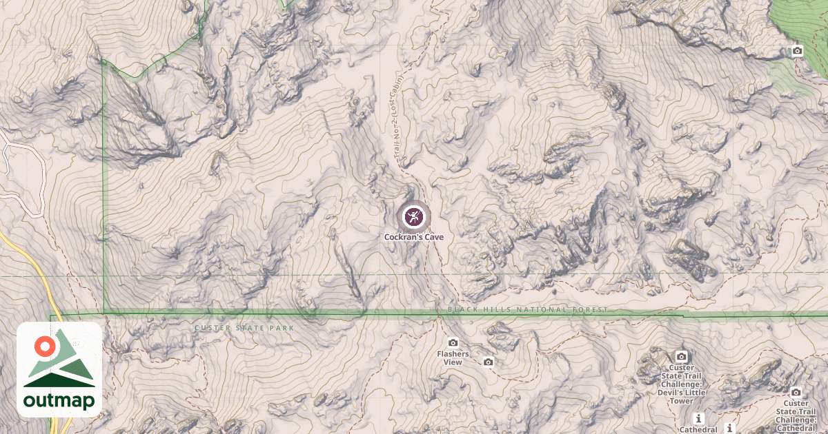 Map of Cockran's Cave