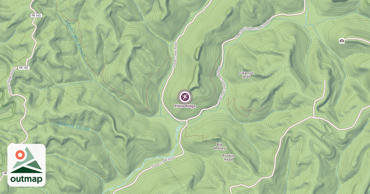 Map of Pistol Ridge